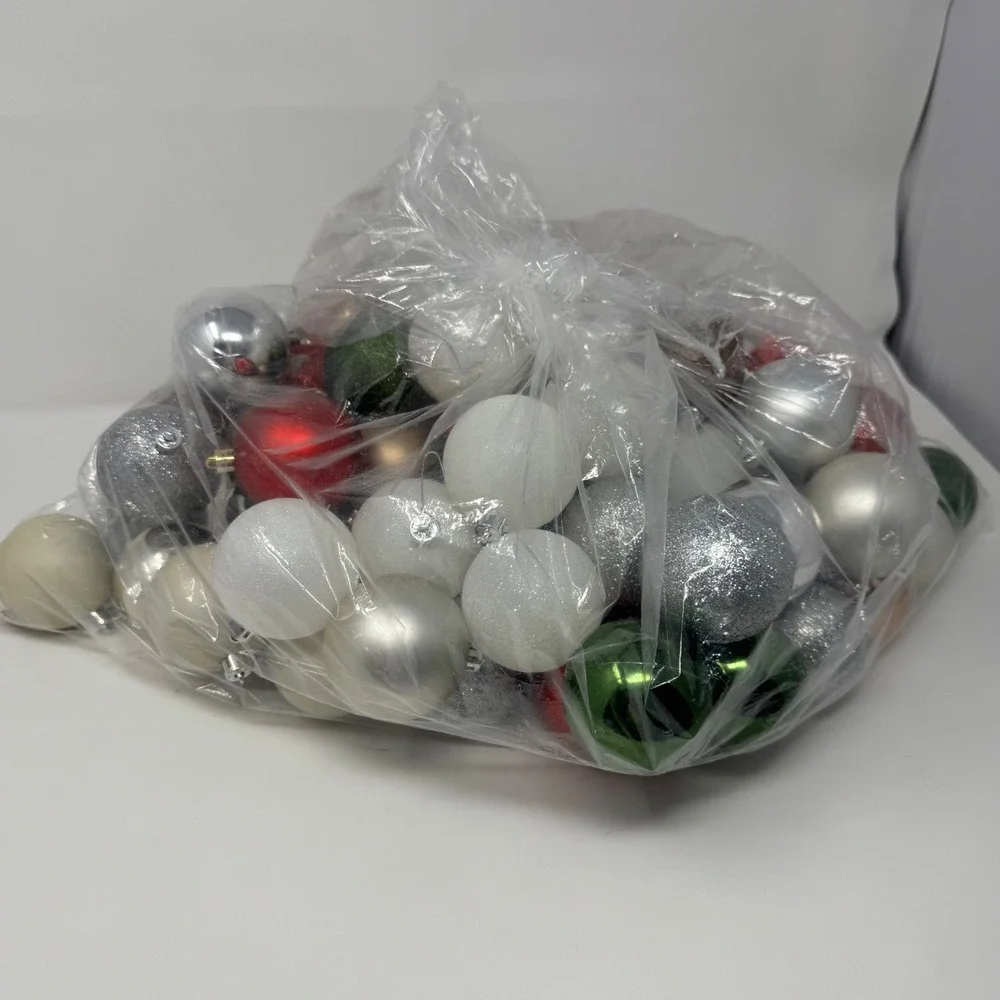 Mixed Lot of Classic Round Shatterproof Christmas Ball Ornaments Shiny Matte